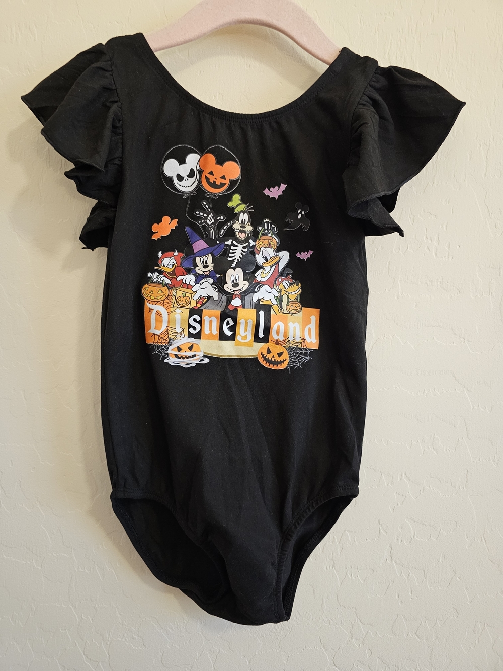 Halloween Disney Girls Black Leotard 4T